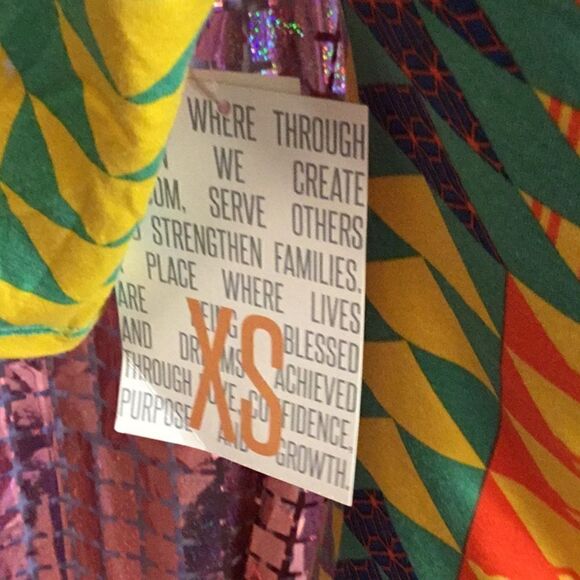 NWT LULAROE JULIA dress in size x small in a triangle pattern - Picture 9 of 12